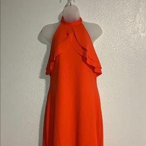 BEBE Orange Long Beautiful Dress